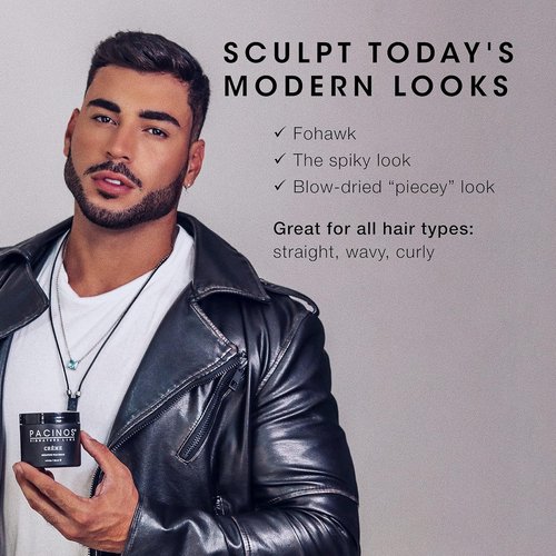 Pacinos Hair Sculpting Wax Cream - Water Soluble Medium Shine for Effortless Styling