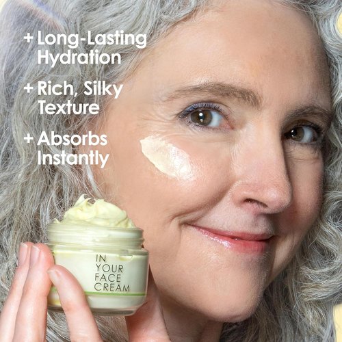 **IN YOUR FACE Anti-Wrinkle Cream - Luxurious Hydrating Moisturizer with Coenzyme Q10 & Vitamin C | Youthful Skin**