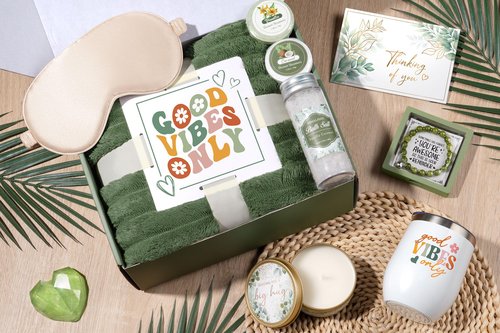 Birthday Gifts for Women Self Care Gift, Get Well Soon Gift Baskets Relaxing Spa Care Package for Women with Blanket, Unique Valentines Day Gifts Idea for Her Wife Girlfriend Mom Mother Friend Sister