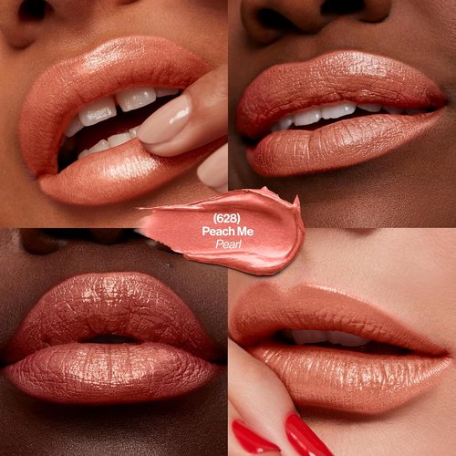 Revlon Super Lustrous Lipstick - Creamy Formula for Soft, Fuller Lips | 628 Peach Me, 0.15 oz