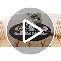 Fitted Round Tablecloth 45-56 Inches Elastic Spandex Cover Mustard Yellow
