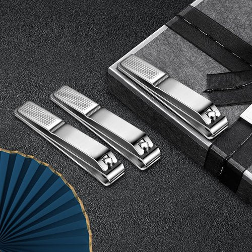 NATZERAT 8-Pack Straight Edge Nail Clippers, Stainless Steel Nail Clippers, Large Bulk Nail Clipper Set for Thick Toe Nails, Portable Travel Fingernail Toenail Clippers for Men Women Adults Seniors
