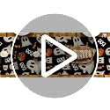 Halloween Table Runner 13x120 Inch - Black Polyester Home Party Decor