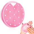 XCRUCC New Upgrade - Silicone Body Scrubber, Anti Zinc Infused - Heavy Nodes, Multifunctional Silicone Loofah for Humid Environment, Shower, Exfoliating, Lymphatic Drainage, Blood Circulation - Pink