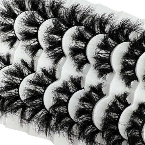 loladook Cat Eye Lashes Mink Fluffy Full Strip Lashes, Soft 18mm Cateye False Eyelashes Natural Look, 3D D Curl Fake Faux Mink Eyelashes Pack