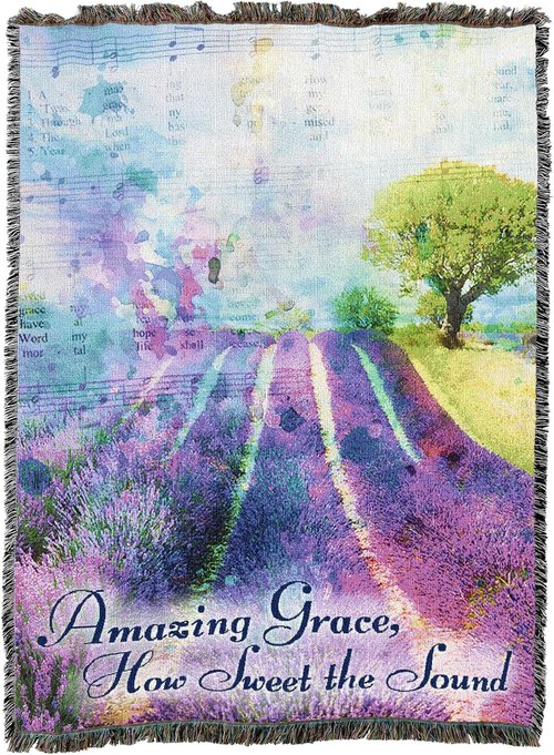 Pure Country Weavers Amazing Grace Blanket - Woven Cotton Tapestry Throw | Made in The USA (72x54)