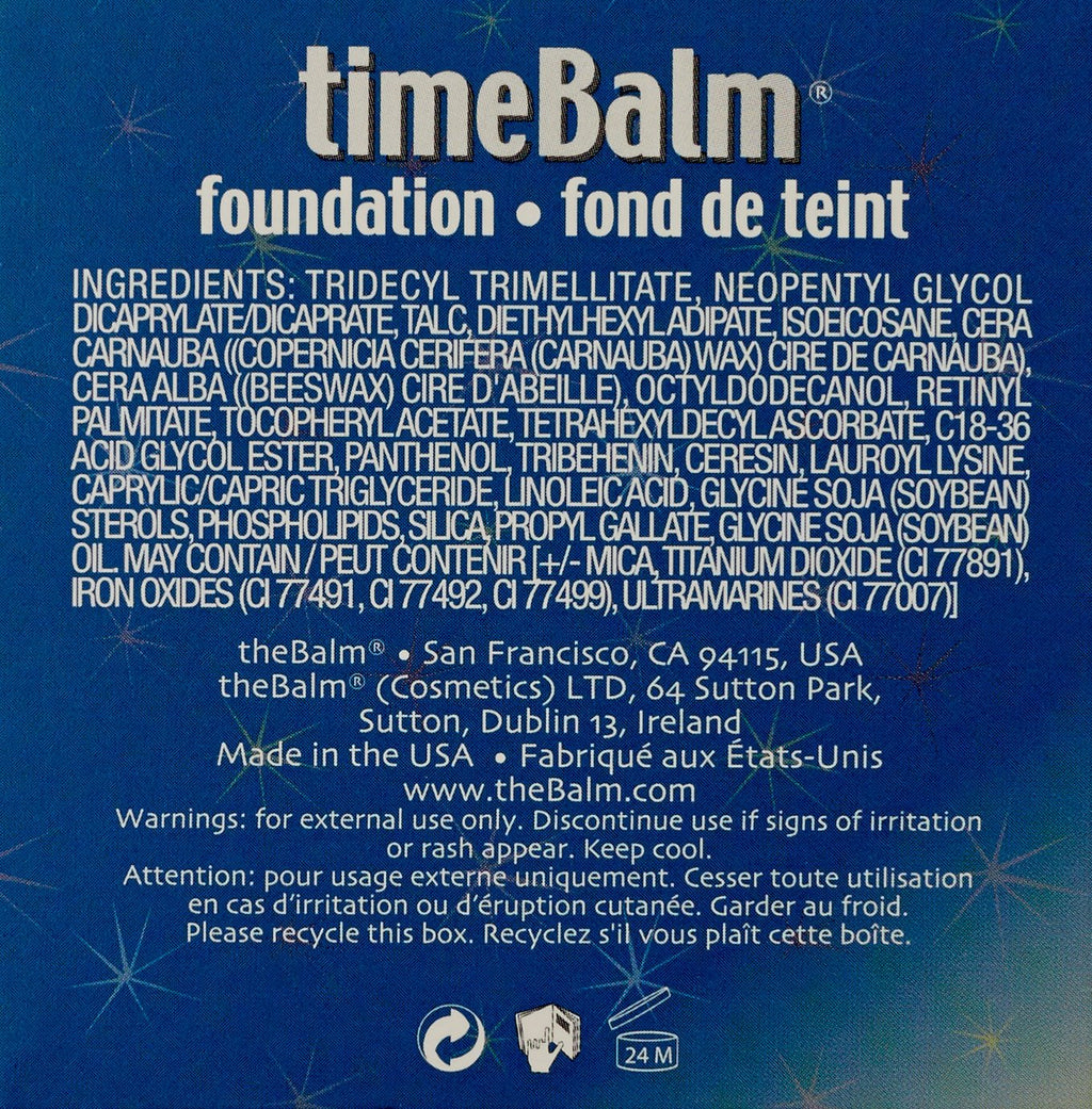 theBalm TimeBalm Foundation - Flawless Coverage with Anti-Aging Benefits | 1 oz, Light Shade