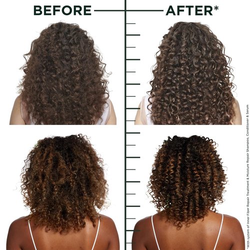 Garnier Fructis Hair Filler Shampoo - Moisture Repair for Curly & Wavy Hair with Hyaluronic Acid | 10.1 Fl Oz