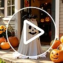 Halloween Ghost Candy Bowl with LED Lights Outdoor Decorations
