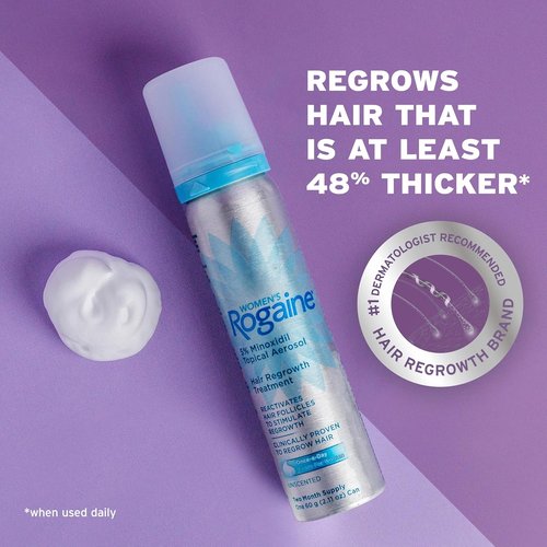 Rogaine for Women | 5% Minoxidil Foam for Thinning Hair - Unscented Topical Treatment, 4-Month Supply (2 x 2.11 oz)