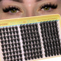 JIMIRE Manga Lash Clusters Wispy Fluffy Cluster Eyelash Extensions CC Curly 14-18MM Fluffy Eyelash Clusters Easy to Apply DIY Thick Volume Individual Lashes Extensions at Home 162Pcs Pack