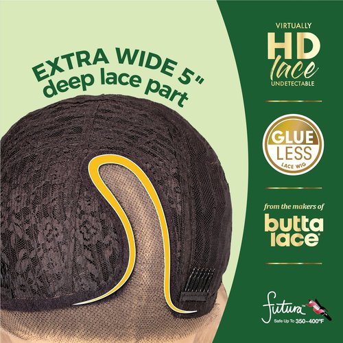 Sensationnel Chicbob Lace Frontwig - Bob Unit 1 Face Framing Glueless Wig Wide 5 Inch Deep Part Synthetic Preplucked Hairline (1 JETBLACK)