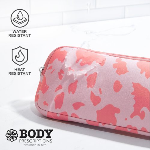Body PrescriptionsHair Tools Caddy with Stylish Design, Heat Resistant and Hand-Washable Neoprene Hair Styling Tools Case, Pink Cowgirl