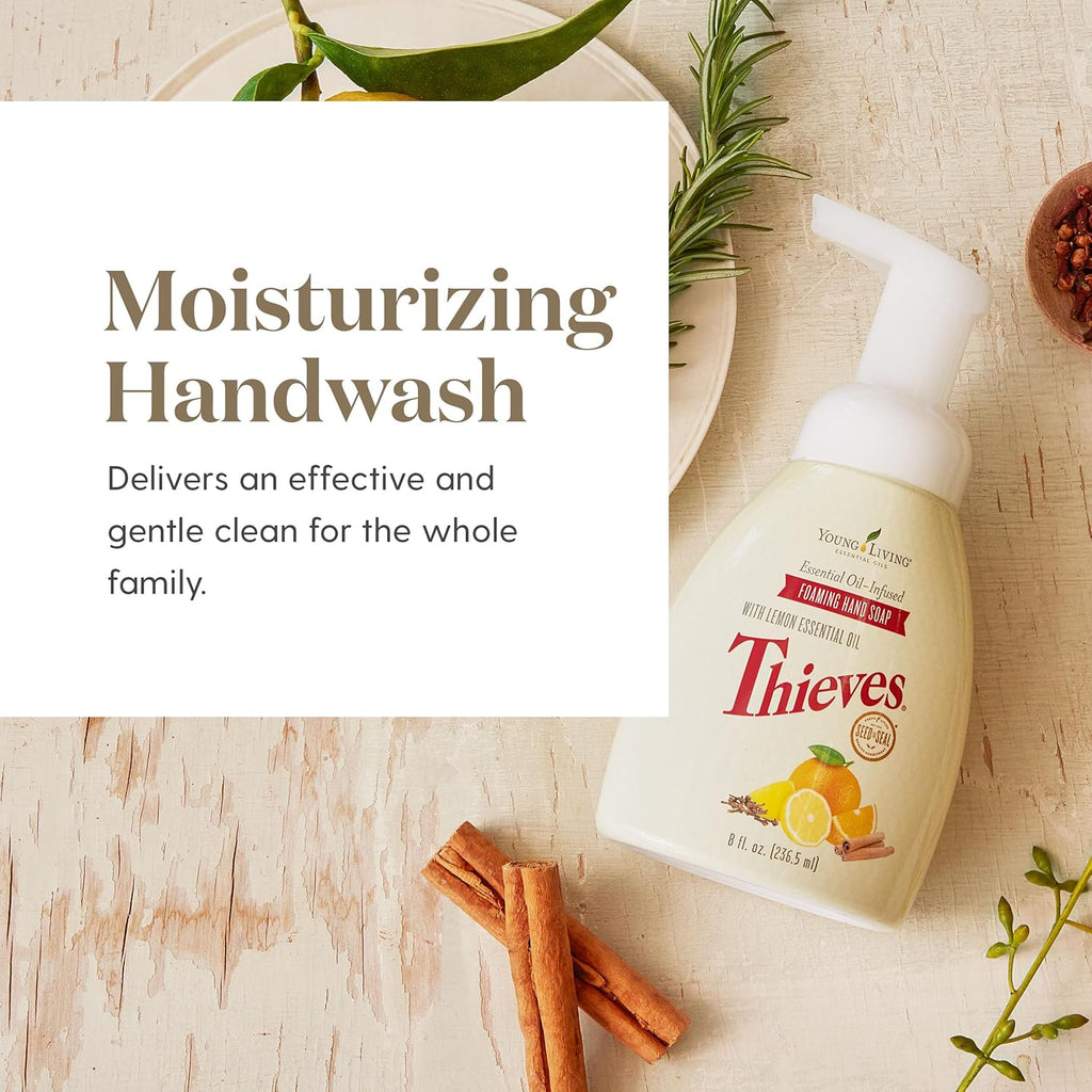 Young Living Thieves Foaming Hand Soap - Natural Essential Oil Moisturizing Foam - 8 fl oz