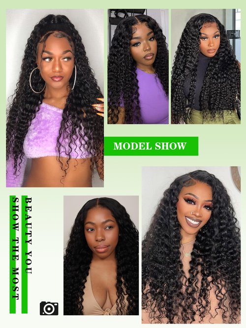 5x5 Closure Deep Wave Regular HD Lace Closure, 200% Density, 12A Brazilian Virgin Human Hair Closure Pre Plucked with Baby Hair Natural Black 12 Inch