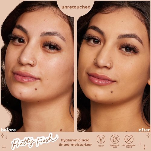ColourPop Pretty Fresh Tinted Moisturizer - Hydrating Skin Tint with Hyaluronic Acid - Medium 12W (1.45 oz)