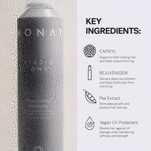 MONAT Studio One™ Flex Control Hairspray - Buildable Hold with REJUVENIQE® - Ideal for Colored Hair - Fresh Scent
