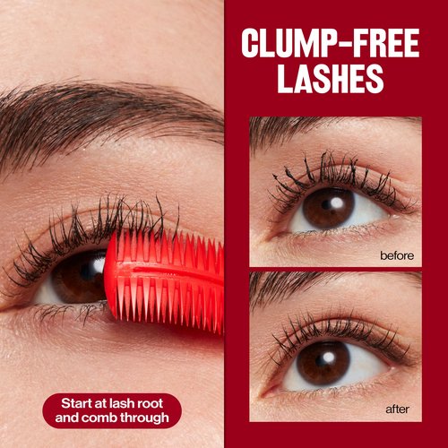 Revlon Lash & Brow Styling Tool, Dual Ended Eyelash Separator & Eyebrow Brush Spoolie, Works with Mascara & Brow Makeup, 1 count
