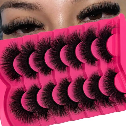 SISIYDY Faux Mink Eyelashes Fluffy Dramatic Volume Cateye Lashes Strips False 3D Soft CD Curl Fake Lashes 20MM Thick Full Mink Eyelash Pack YH-103