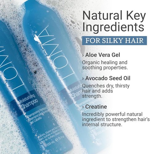 Loma Moisturizing Shampoo - Hydrating Formula for Soft, Healthy Hair | 33 Ounce (Pack of 2)