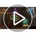 Halloween Ghost Neon Light - Flickering Boo Neon Sign for Wall & Party Decor - H-Ghost Variation