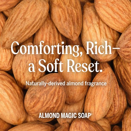 Dr. Bronner's Magic Soap Pure-Castile Liquid Soap Refill - Made with Regenerative Organic Certified Oils - 18-in-1 Uses for Face, Body Wash, Hand Soap Refill, Vegan Bath Soaps- Almond, 2-Pack, 32oz