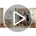 Ghost Black Cat Halloween Shower Curtain 72x72 Inch - Waterproof & Durable Fabric