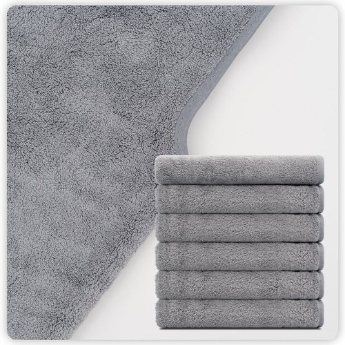 MAYOKEN® 12PCS U-Shaped Microfiber Facial Towels for Estheticians, Ultra-Soft & Absorbent Spa Towels for Massage, Facial Steam & Skincare (Gray)