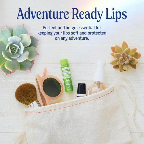 Dr. Bronner’s Organic Lip Balm - Natural, Moisturizing, Petroleum-Free Formula | 6-Pack (.15oz) - Lemon Lime