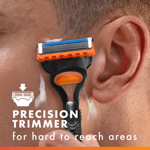 Gillette Fusion5 Razors for Men, 1 Razor, 4 Blade Refills, Lubrastrip for a More Comfortable Shave
