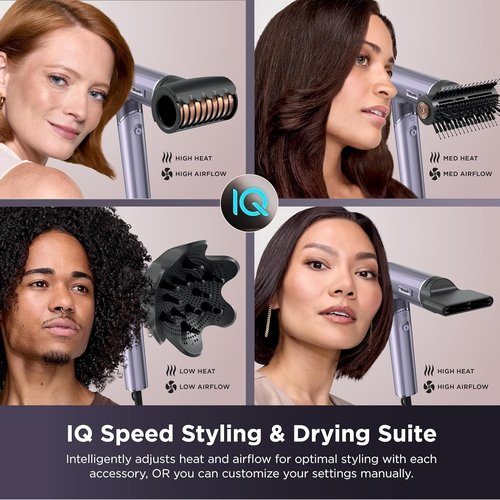 Shark SpeedStyle Pro Flex Hair Dryer System - High-Velocity, Lightweight, Ionic with Scalp Shield & IQ Styling Suite