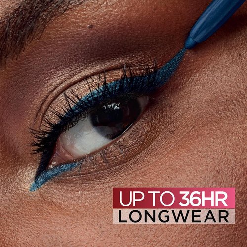 L'Oreal Paris Infallible Grip Gel Eyeliner Pencil - Waterproof, Smudge-Resistant, 36HR Wear, Blue Jersey, 0.01 Oz