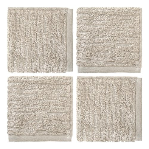 SKL Home CloudSoft Cotton Luxury 4-Piece Washcloth Set, Oatmeal