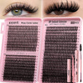 Wispy Lash Clusters Kit 800pcs Lash Extension Kit DIY Eyelash Clusters 30D&40D&50D Lashes Clusters 8-18mm With Lash Bond and Seal, Lash Tweezers, Lash Remover，Lash Brush