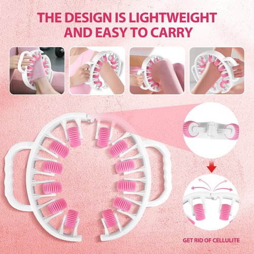 Docemel Lymphatic Drainage Massager Roller–Fascia Blaster Tool for Legs,Thighs,and Calves –Deep Tissue Body Sculpting and Anti-Cellulite Massager Tool