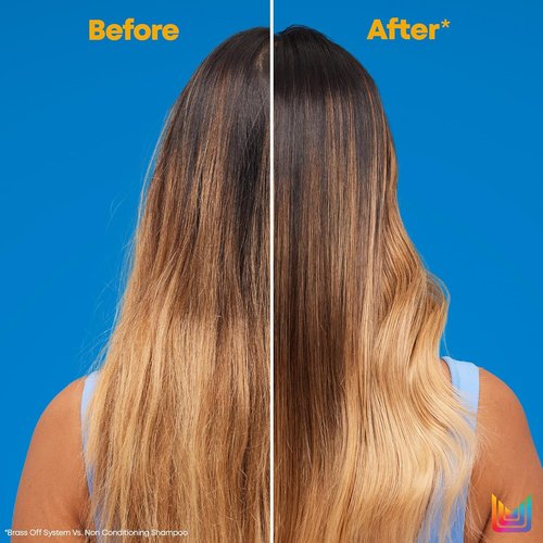 Matrix Brass Off Toning Blue Shampoo - Neutralizes Brassy Tones for Color-Treated Hair | 10.1 Fl Oz