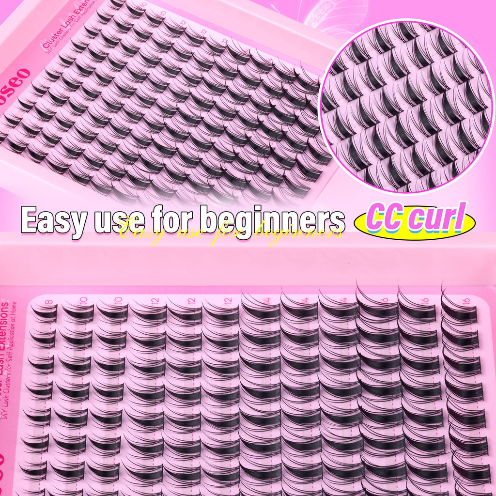 wiwoseo Manga Lash Clusters Manga Eyelash Clusters Anime Cluster Eyelash Extensions Clusters Lashes Natural Look Eyelashes Fairy Lash Clusters Manga Individual Lashes for Beginners (8-16MM)
