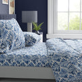Where The Polka Dots Roam Queen Size Floral Bedsheet Set - Super Soft Tropical Leaves Print