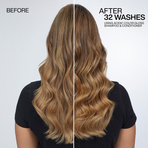 Redken Acidic Color Gloss Set - Shampoo, Conditioner & Heat Protection Spray for Color-Treated Hair
