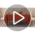 Fall Jacquard Rectangle Tablecloth 60x84 Inches - Maple Burnt Orange