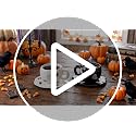 Halloween Ceramic Mug Set with Saucer - Ghost & Bat Pattern, Black & White, 12oz - Variation of THIS listing