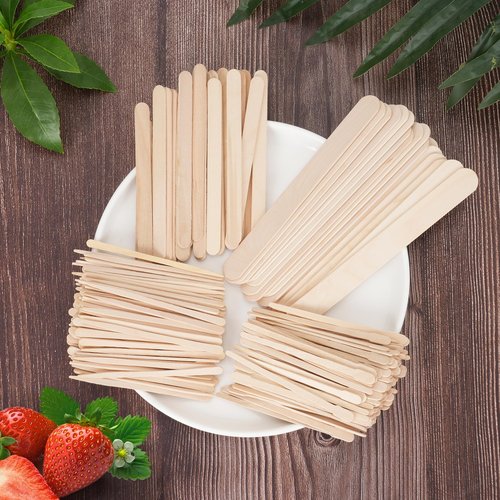 1000Pcs Waxing Sticks - 4 Style Assorted Wood Wax Sticks for Body Face Hair Removal, Eyebrow Lip Nose Small Waxing Applicator Sticks, Wax Spatula Applicator Wooden Craft Sticks