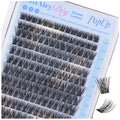 POPUP Lash Clusters Cluster Eyelash Extensions 168Pcs D Curl Natural Wispy Eyelash Clusters Mega Volume Reusable Individual Lashes Super Thin Band and Soft (703, 10-16MIX)