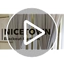 NICETOWN Blackout Curtains - 34x63 Inches, Pack of 2, Black, Light Blocking & Thermal Insulated