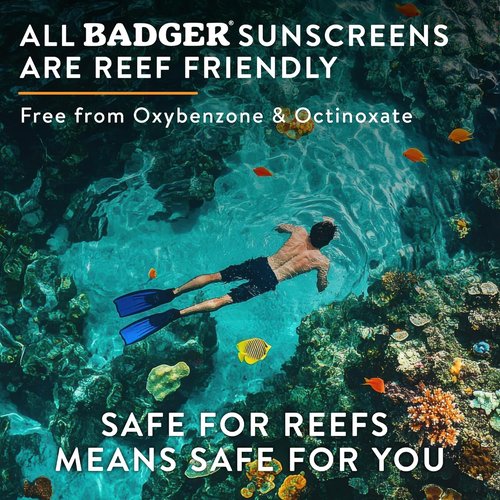 Badger Mineral Daily Sunscreen - SPF 30 Zinc Oxide Formula | Lightweight, Moisturizing & Reef Safe, 4 fl oz