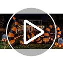 Halloween Inflatable Worm Yard Decoration Set - 3 Black 6 ft LED Snakes