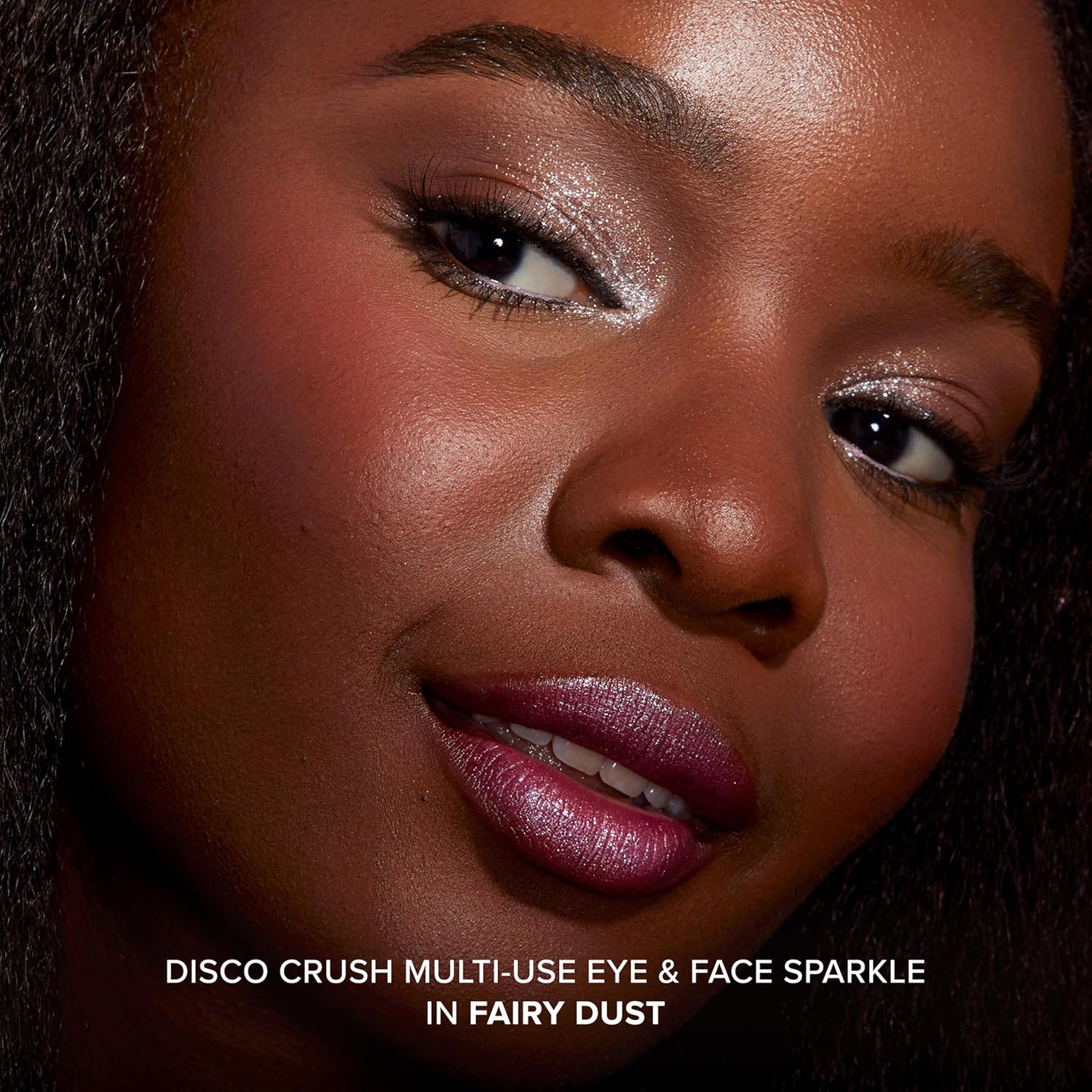 Too Faced Disco Crush Glitter - High Shine Multi-Use Eye & Face Sparkle | Creamy Iridescent Multichrome, 0.05 Ounce