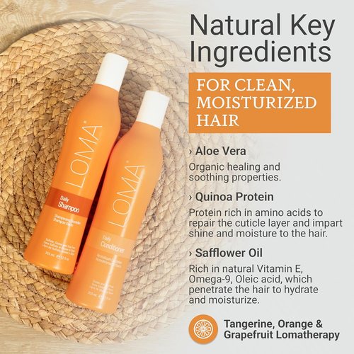 Loma Hair Care Daily Duo - Nourishing Shampoo & Conditioner Set for Healthy Hair