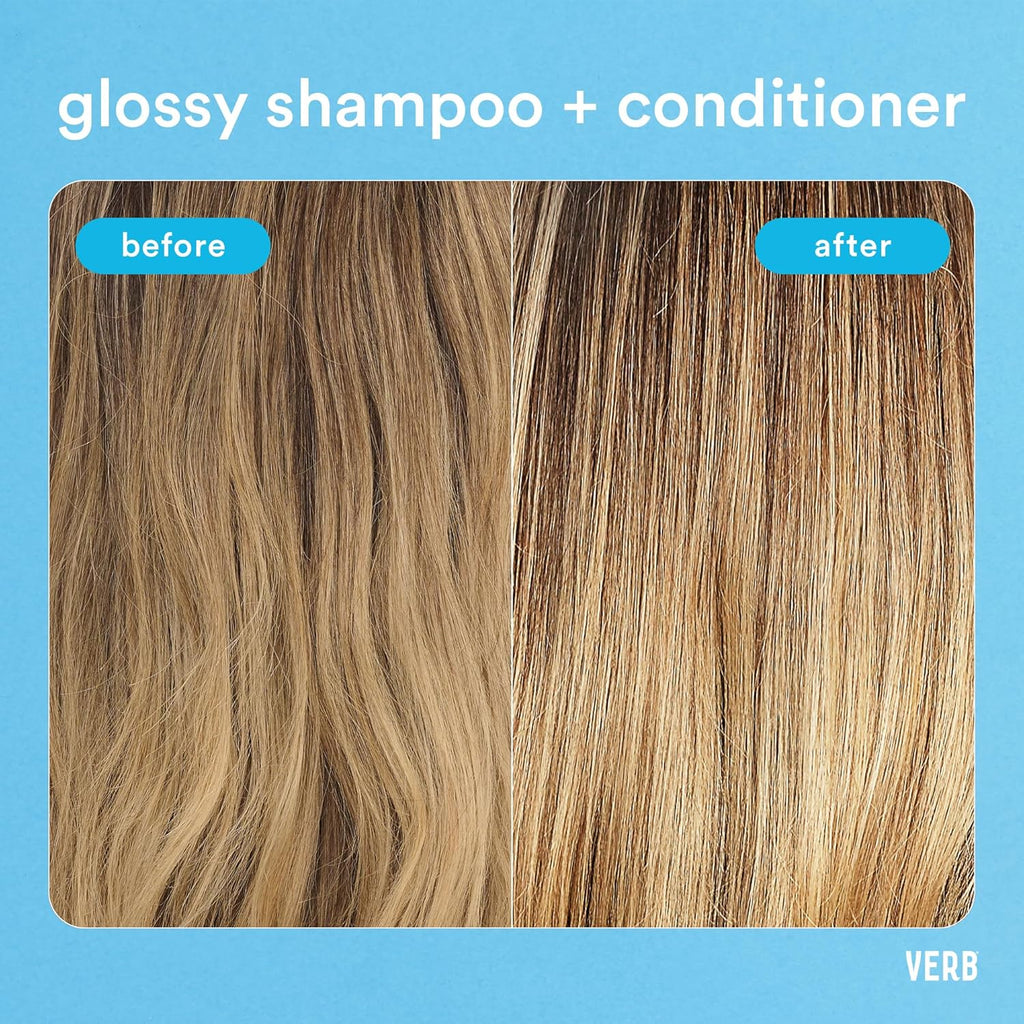VERB Glossy Conditioner - Conditions, Detangles & Adds High Shine for Thick to Coarse Hair | Vegan & Sulfate-Free