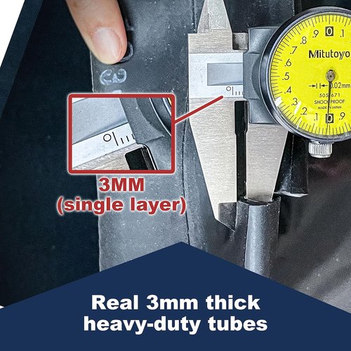 PIVOTRAX Heavy Duty Motorcycle Tube - 3mm Thick, TR4 Valve | 4.10 x 19 Size